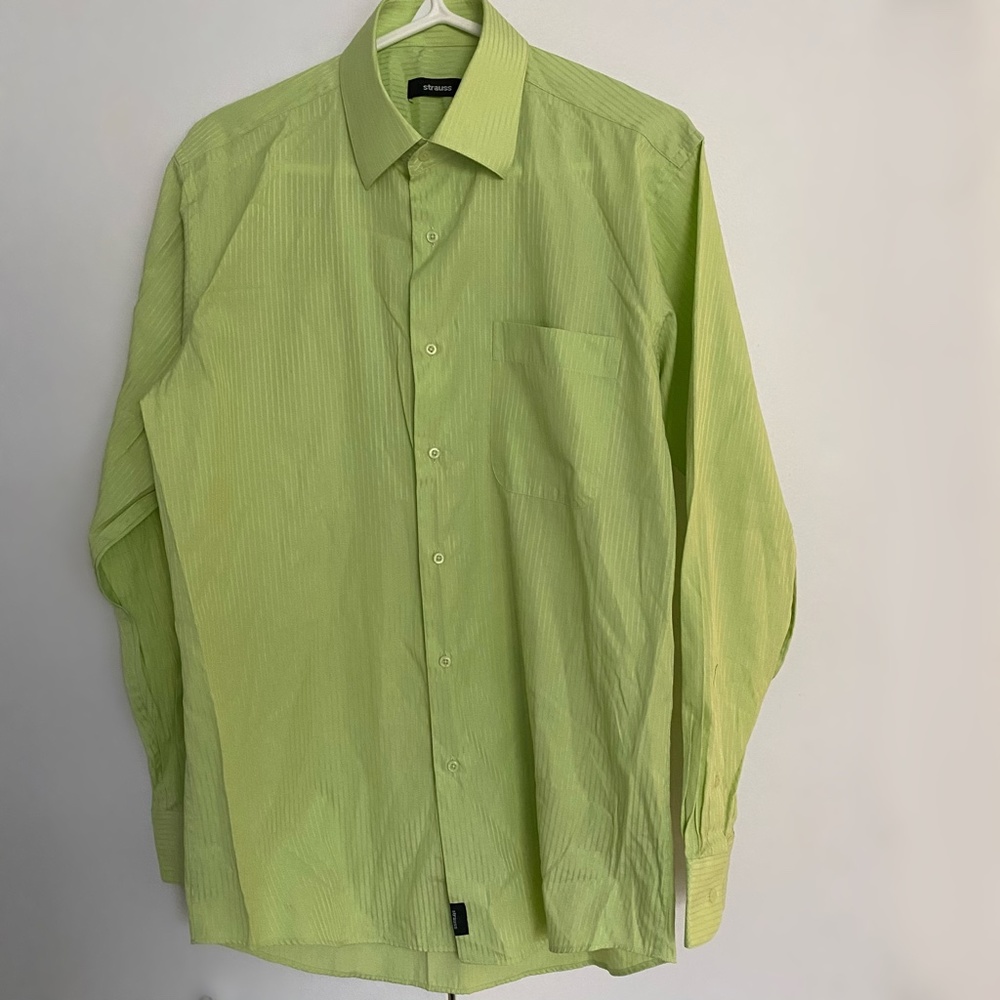 Strauss Long Sleeve Button Down Dress Shirt Size L